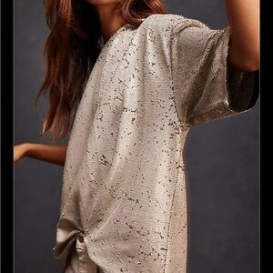 NWT Free People Sequin Tee - XS